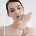 thumbnail image 4 of Pulsera ajustable de plata con dije de gato Kawaii Xtellar plateado, 4 of 4