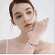 thumbnail image 4 of Pulsera ajustable de plata con dije de gato Kawaii Xtellar plateado, 4 of 4
