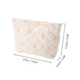 thumbnail image 2 of Unique Bargains 1 Pc Plaid Bow Makeup Bag for Versatile Use Pink, 2 of 5
