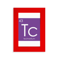thumbnail image 1 of Tableau Périodique des Éléments Transition Métaux Technétium Tc Cadre Photo Rouge, 1 of 4