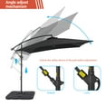 thumbnail image 5 of ACEGOSES 8.2x8.2ft Square Offset Patio Umbrella w/Base, Outdoor Hanging Umbrella w/ Steel Ribs for Deck, Balcony and Garden,Black, 5 of 6