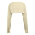 thumbnail image 4 of Lovskoo 2024 Cropped Cardigan Sweaters for Women Open Front Ladies Solid Color Short Long Sleeve Jacket Knit Tops Beige, 4 of 6