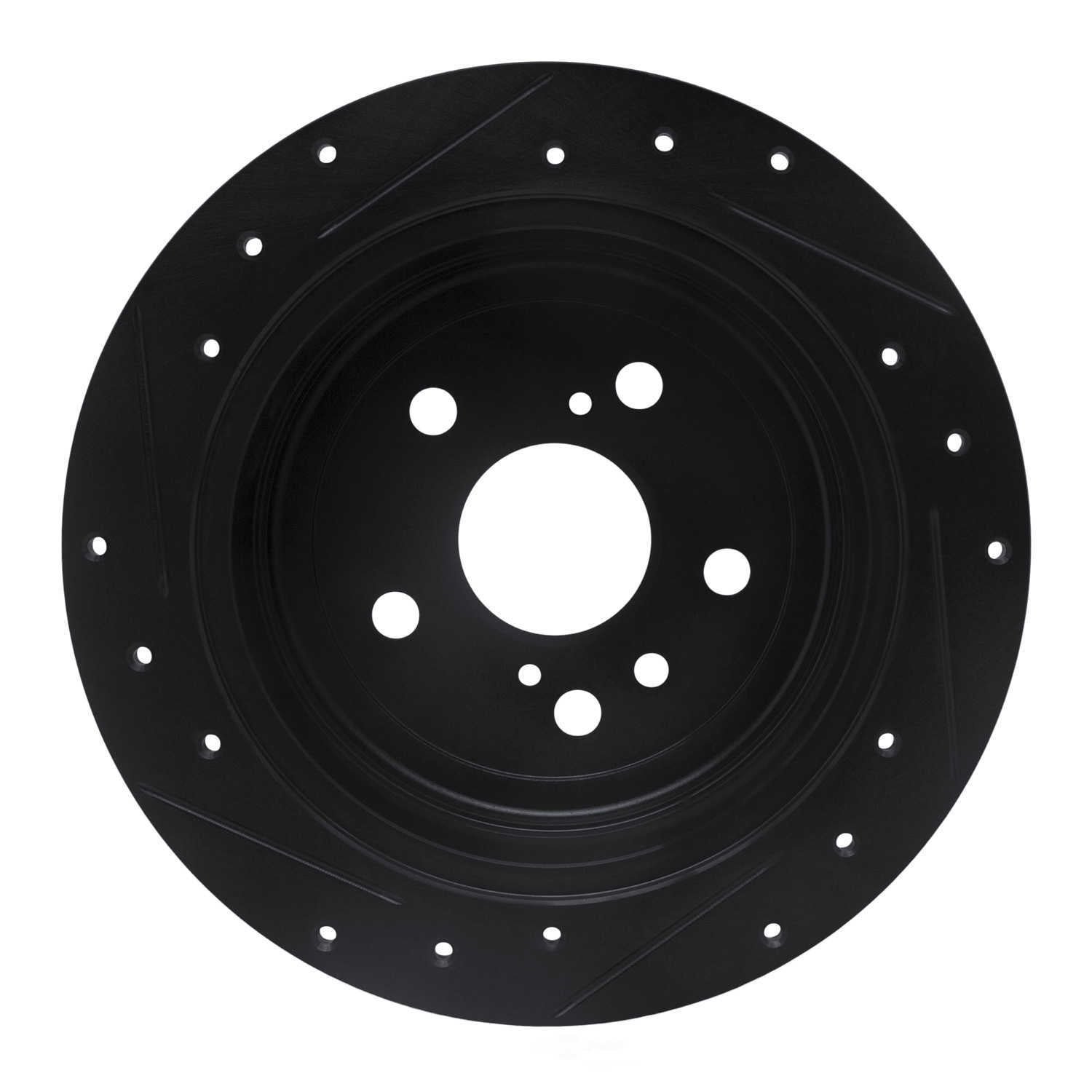 Dynamic Friction Company 633-76130R DFC Brake Rotor - Drilled And Slotted - Black