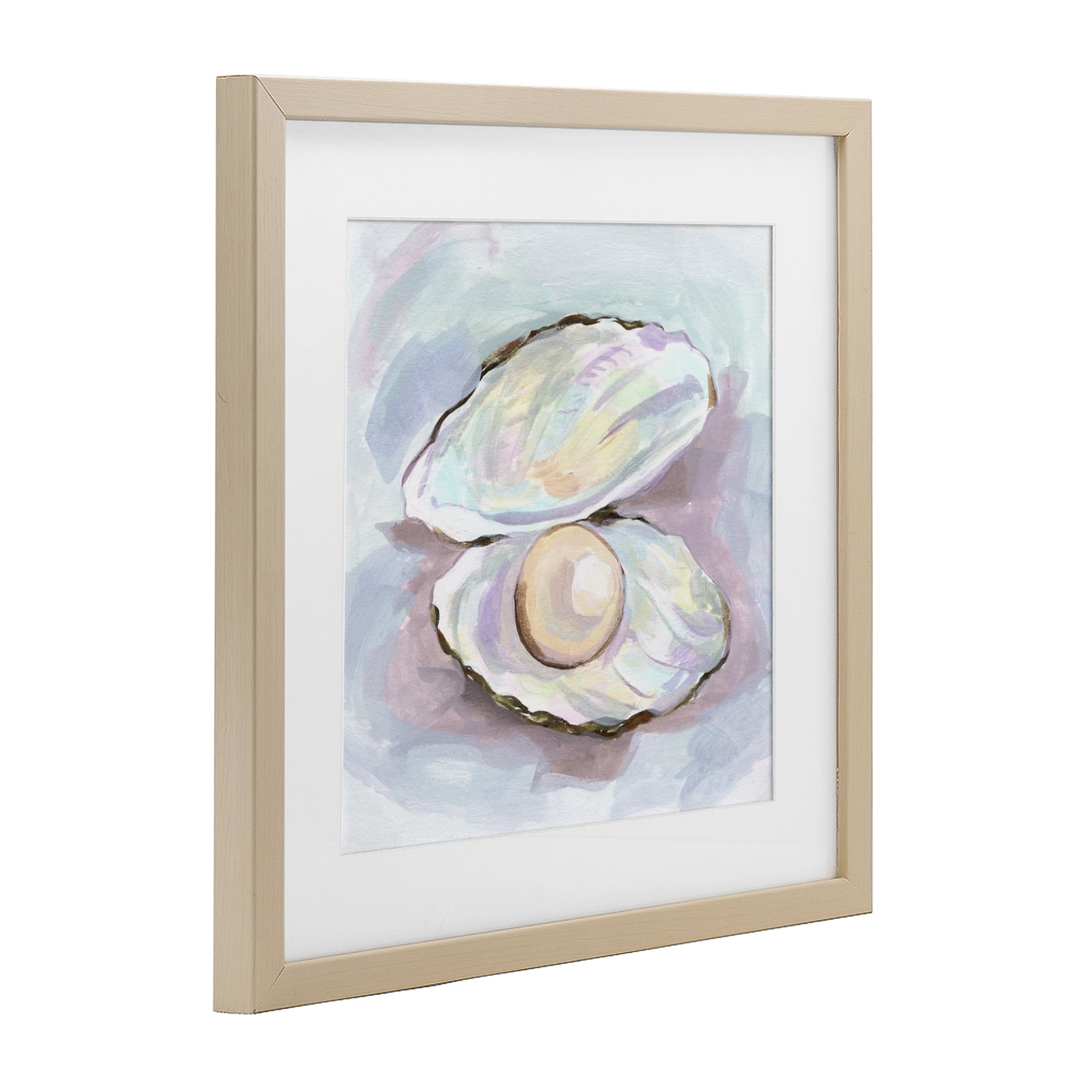 Stupell Industries Silent Opal Clam Pearl Birch Framed Print Under Glass, design by Melissa Wang