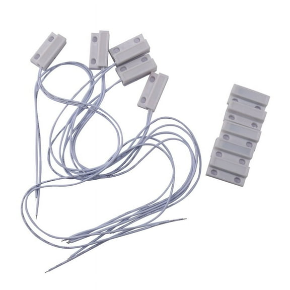 5 Pcs -38 Wired Door Window Sensor Magnetic Switch For Home Alarm System,When Together,Normally Closed Nc