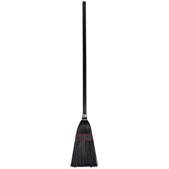 BWK951BP Flag Tipped Bristle 37 in. - 38 in. Length Lobby Broom - Natural/Black (1 Dozen)