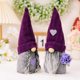 thumbnail image 5 of Decoración navideña, gorro de punto morado, muñeco enano, decoración de primavera y otoño, muñeco sin rostro, 5 of 6