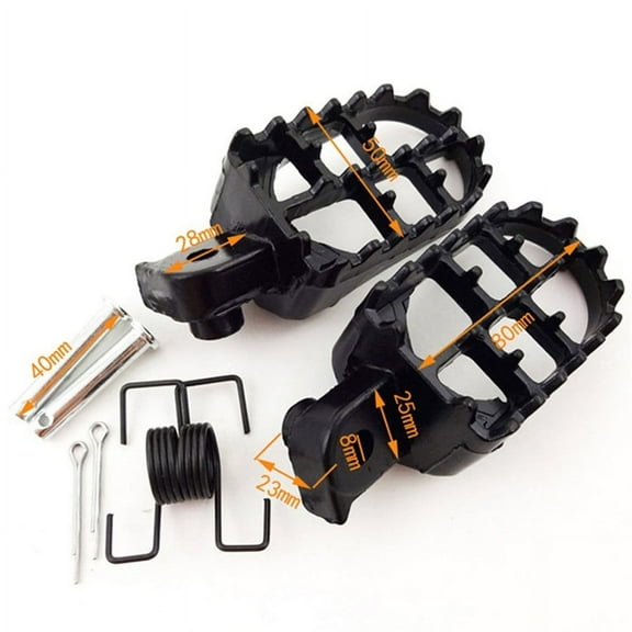 Phyun Black Pit Dirt Bike Foot Pegs Footrest Pedal For Suzuki DR Honda Yamaha Kawasaki