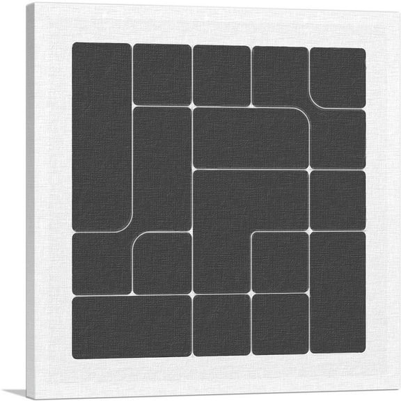 ARTCANVAS Mid-Century Modern Irregular Puzzle Cube Canvas Art Print - Size: 12" x 12" (0.75" Deep)