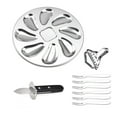 thumbnail image 2 of Linnome Oyster Shucking Clamp And Knife Set Professional Seafood Tools For Shucking Oysters In Home Kitchen, 2 of 9