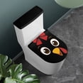 thumbnail image 3 of HELLHERO Set of 2 Toilet Seat Covers for Gift Cartoon Rooster Face Soft Round Toilet Lid Dust Cover Universal, 3 of 8