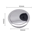 thumbnail image 4 of Cable Hole Cover Desk Metal Grommet Office Anti-corrosion Anti-rust Anti-slip Ribs Non-fading Detachable Design, 4 of 10