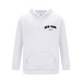 thumbnail image 4 of Men's Tracksuit 2 Piece Hoodies Casual Jogging Gym Sweat Suits for Men NEW YORK Letter Print Jogging Sweatshirts Athletic Sweatsuits Sets White XXL, 4 of 6