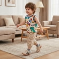 thumbnail image 6 of Toddler Barefoot Shoes, Wide Toe Box Zero Drop Sneakers for Boys Kids, Hook-and-Loop Non-Slip Walking Shoes BeigeWhite T8, 6 of 7