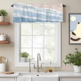 thumbnail image 2 of Blue Beach Waves Valance Curtain Nautical Coastal Abstract Gradient Ocean Wave Window Valances Rod Pocket Short Curtains Window Treatments for Kitchen Bedroom Bathroom Laundry 60" x 18", 2 of 9