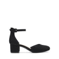 thumbnail image 2 of Zapatos de Tacón DREAM PAIRS para Mujer en Nubuck Negro con Punta Redonda y Tacón de 5 cm, 2 of 7