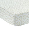 Lambs & Ivy Confetti White with Gold Hearts 100% Cotton Baby Fitted Crib Sheet
