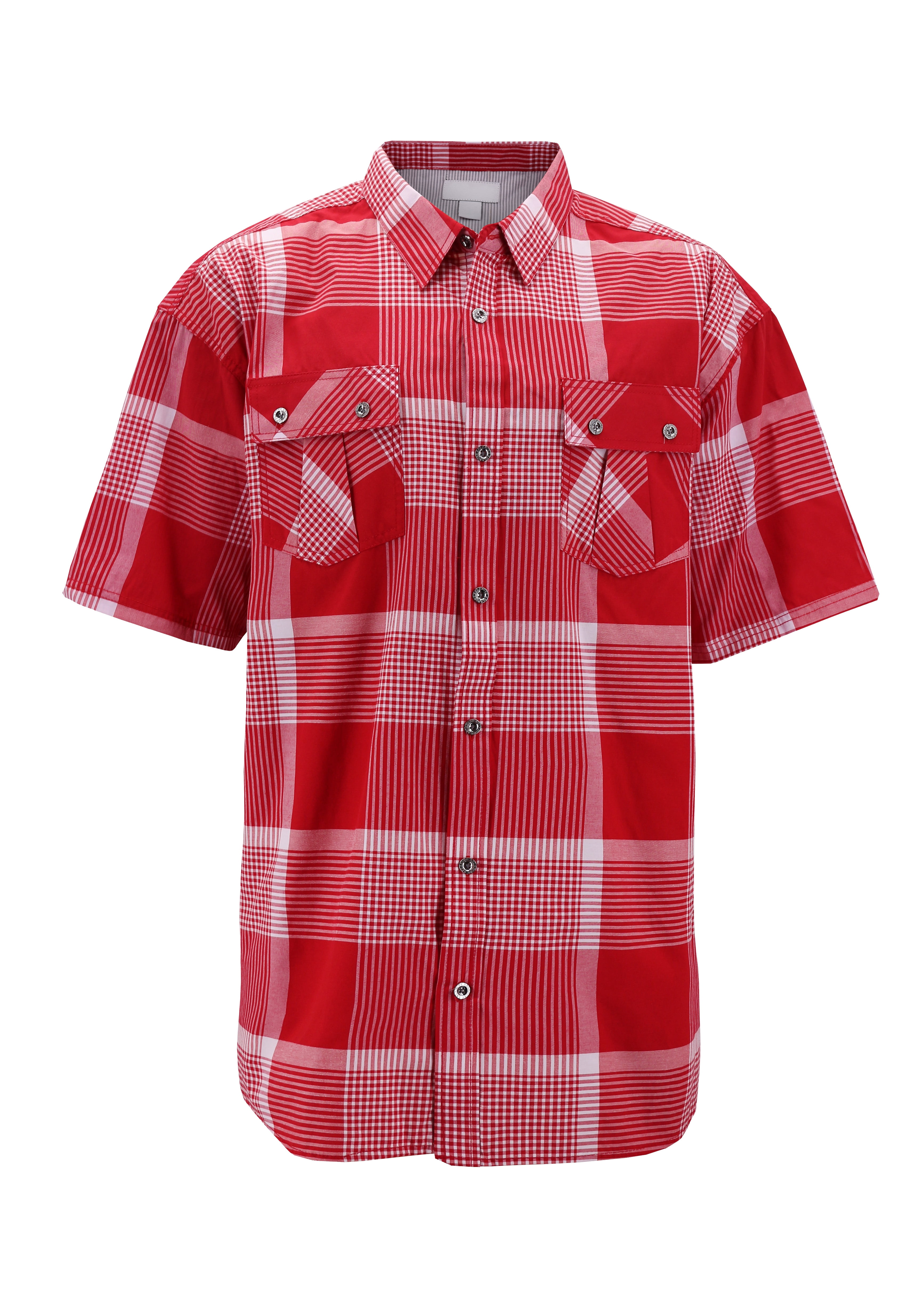 VKWEAR - Men’s Short Sleeve Cowboy Button Down Casual Plaid Pattern ...