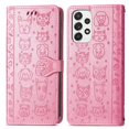 thumbnail image 1 of Funda Cartera FOXDOCK para Samsung Galaxy A53 5G , Flip PU con Relieve de Gatos y Perros, Tarjetero y Soporte, 1 of 6