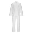 thumbnail image 4 of Suits for Men 2 Piece Long Sleeve,Fall Winter Outfits. Lightweight Breathable Soft Comfy Casual Cuban Henlwy Shirt and Loose Pants Sets,Mens Tracksuit for Travel,Wedding,Birthday, 4 of 9