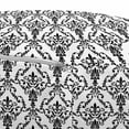 thumbnail image 3 of Damask Pouf Cover with Zipper, Monochrome Surreal Foliage Pattern Cool Ornate Swirls Vintage Inspirations, Soft Decorative Fabric Unstuffed Case, 30" W X 17.3" L, Black White, by Ambesonne, 3 of 5