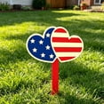 thumbnail image 6 of Patriotic Heart Wooden Garden Stake, USA Flag Yard Sign for 4th of July Independence Day Outdoor Lawn Decor, 6 of 6