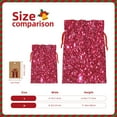 thumbnail image 3 of Naloa Pink Glitter Drawstring Christmas Bags, 3D Xmas Gift Bags, Christmas Wrapping Bags, Xmas Goodie Bags, Treat Pouch Bags, Party Favor Bags-Medium, 3 of 9