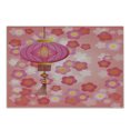 thumbnail image 1 of Lantern Cutting Board, Chinese New Year Theme Cherry Blossom Auspicious Celebration Print, Decorative Tempered Glass Cutting and Serving Board, Small Size, Pale Pink Yellow, by Ambesonne, 1 of 1