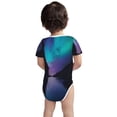 thumbnail image 3 of Yiaed Night At Lake Aurora Print Infant Climbing Short Sleeve Onesie One-Piece Baby Bodysuit Clothes 0-12 Months -6 Months, 3 of 6