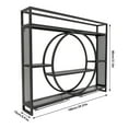 thumbnail image 2 of Wine Bottle Shelf, Hanging Metal Wine Rack Cabinet 39.37*5.91*31.5in Black 110.23 lbs Wall Mounted Wine Rack, 2 of 22