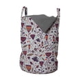 thumbnail image 1 of Floral Laundry Bag, Hand Drawn Blossom Field Vibrant Magnolia Pansy Spring Branches Leaves Shabby Motif, Basket with Handles Drawstring Closure for Laundromats, 13" x 19", Multicolor, by Ambesonne, 1 of 4