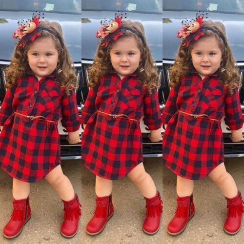 Plaid little hotsell girl dress
