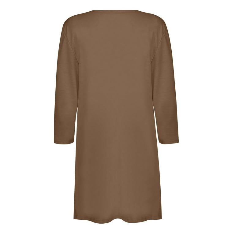 Pure Color Long Length Cardigan With Pocket Pure Color Long Length Cardigan With Pocket
