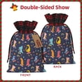 thumbnail image 2 of Rocae Cartoon Dinosaur Print Christmas Drawstring Linen Gift Bag with Drawstrings Treat Bag Goody Present Bags for Christmas Party Favor, 2 of 8