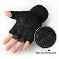 thumbnail image 3 of Guantes deportivos ANGGREK de medio dedo Nylon Antideslizante Azul claro, 3 of 7