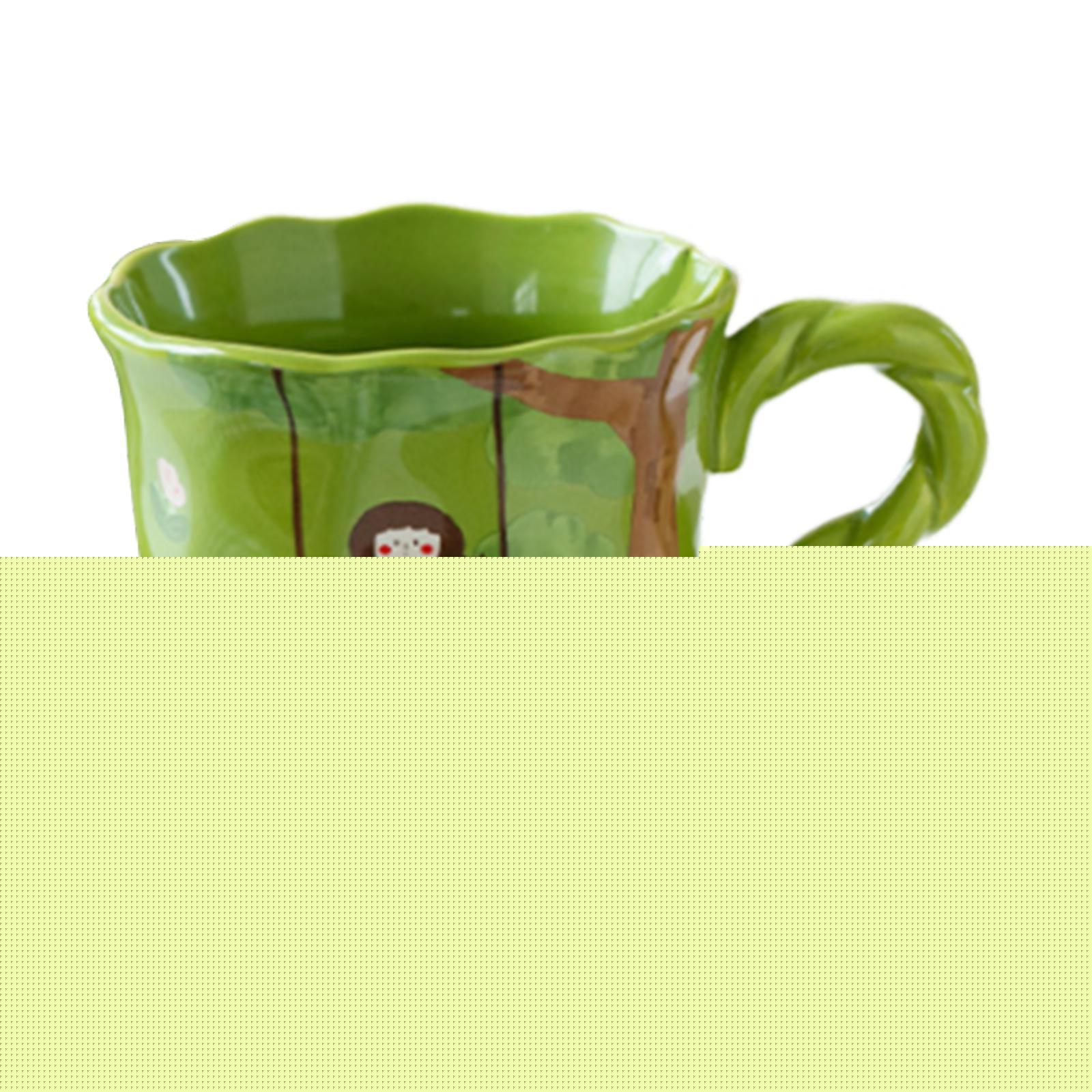 thumbnail image 1 of Taza de café de cerámica, bonita taza de café decorativa portátil, taza de agua para desayuno para sala de estar, dormitorio, apartamento y hogar., 1 of 7