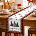 thumbnail image 5 of Red Plaid Christmas Table Runner 90 Inches Long Farmhouse Dress Scarves, Vintage Xmas Tree Winter Farmhouse Dining Tablerunner for Coffee Table/Kitchen Island/Party Décor, 13" x 90", 5 of 8