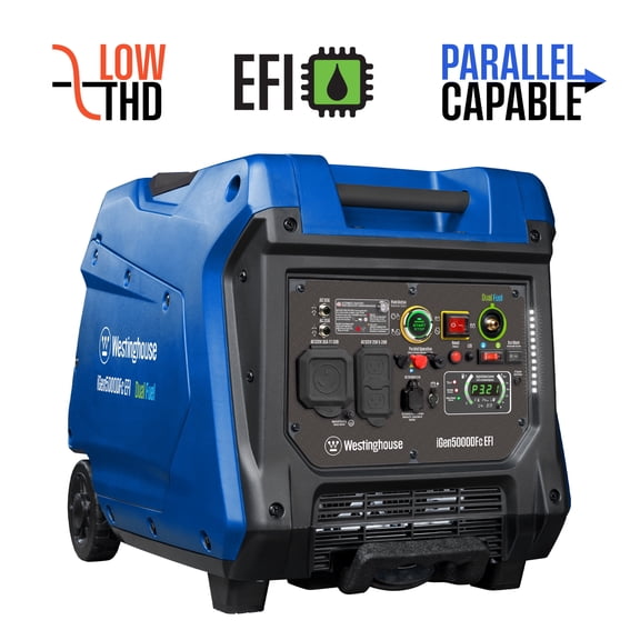 Westinghouse 5000 Peak Watt Super Quiet Dual Fuel Portable Inverter EFI Generator, Remote Electric Start, Gas & Propane Powered, RV Ready, CO Sensor, CARB Compliant