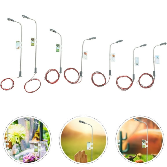 GOOHOCHY 15Pcs Scale Street Lights for Train Layout and Psychological Sand Table in Multi Colors