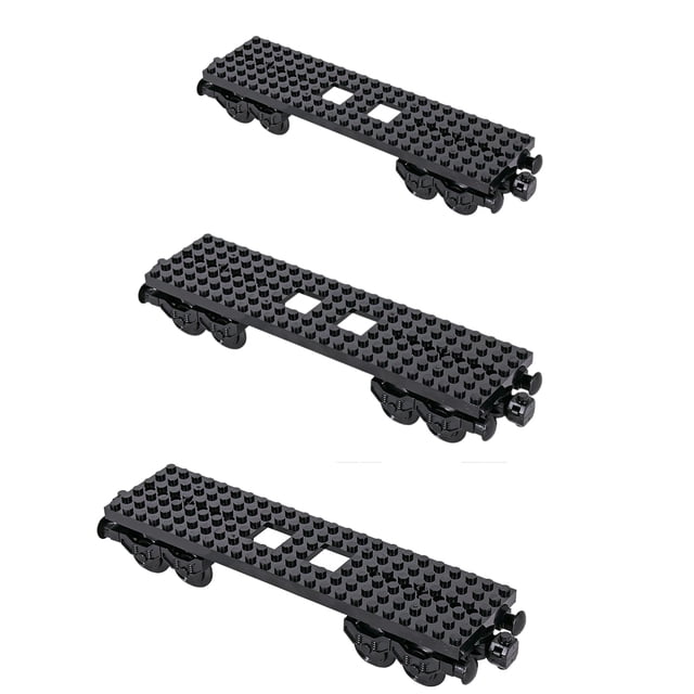 Set de bloques de construcción base para tren TEREED, 3 piezas, 6 en 1