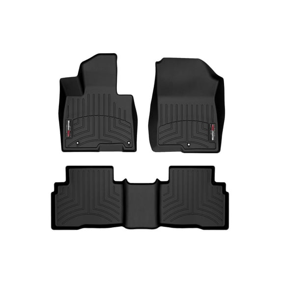 WeatherTech Custom Fit FloorLiners compatible with 2022-2026 Hyundai Tucson Hybrid - 1st & 2nd Row, Black