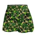 thumbnail image 5 of XIAONU Womens Shamrock Gold Ring Mini Skort High Waist Flared Wrap Front Skort Festive St Patricks Day Celebration Skort, 5 of 7