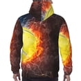 thumbnail image 7 of Goofa Tennis Ball On Fire And Water for Men's Hooded Sweatshirt - Lightweight Pullover Hoodie with Kangaroo Pocket, Perfect for Everyday Wear-Large, 7 of 7