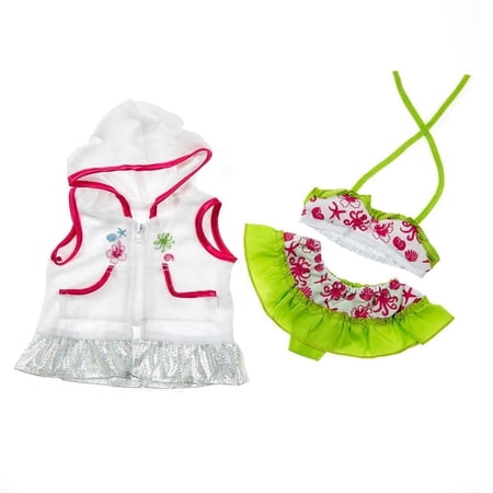 Swimsuit and Coverup Outfit 14-18 Inch Plush Toy Clothing Beach Swimsuit and Coverup Outfit 14-18 Inch Plush Toy Clothing Beach