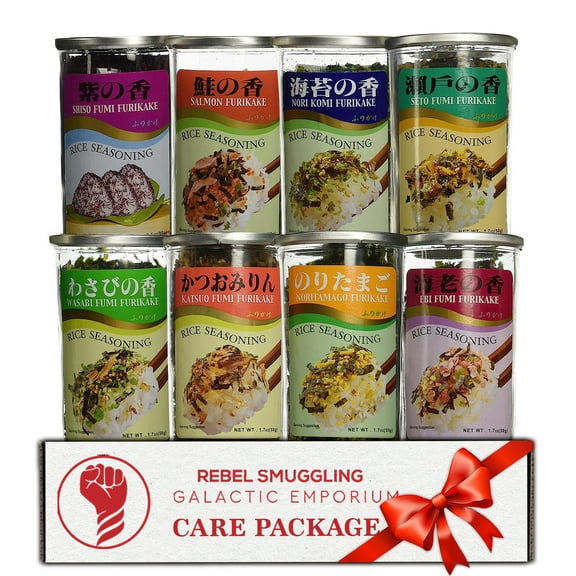 Furikake Rice Seasoning Variety 8 Pack Care Package Gift Basket by Rebel Smuggling Galactic Emporium