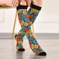 thumbnail image 5 of FORMRS Womens Knee High Socks Casual Long Thick Travel Daily Wear, 1 Pair, Blooming Flowers, 5 of 6