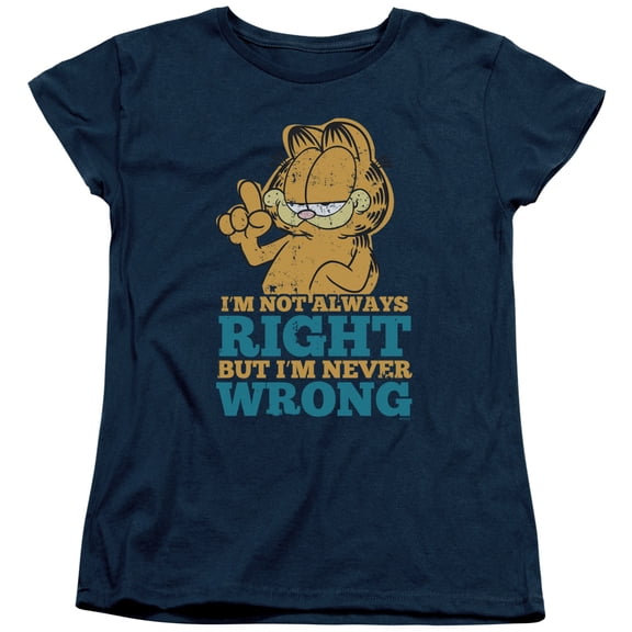 Garfield - Never Wrong - Women's Short Sleeve Shirt - Large