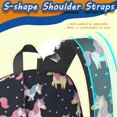 thumbnail image 5 of Unicorn and Colorful Black Pattern 17" School Backpacks for Teens,Waterproof Oxford Fabric,S-Shape Padded Straps for School,Travel,Hiking,Camping, 5 of 6