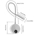 thumbnail image 4 of Pengxiang Hose Wall Sconce Metal Flexible 2PCS 360° Rotation Wired LED Reading Lamp, 4 of 10