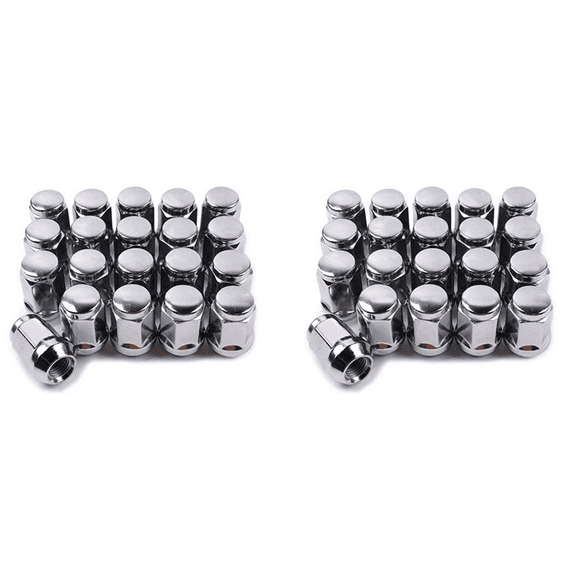 40Pcs 14X1.5 Lug Nuts - 19mm Lug Nut 1.38 Inch Tall 3/4 Inch Hex Chrome Lug Nuts, for 1999-2021 1500